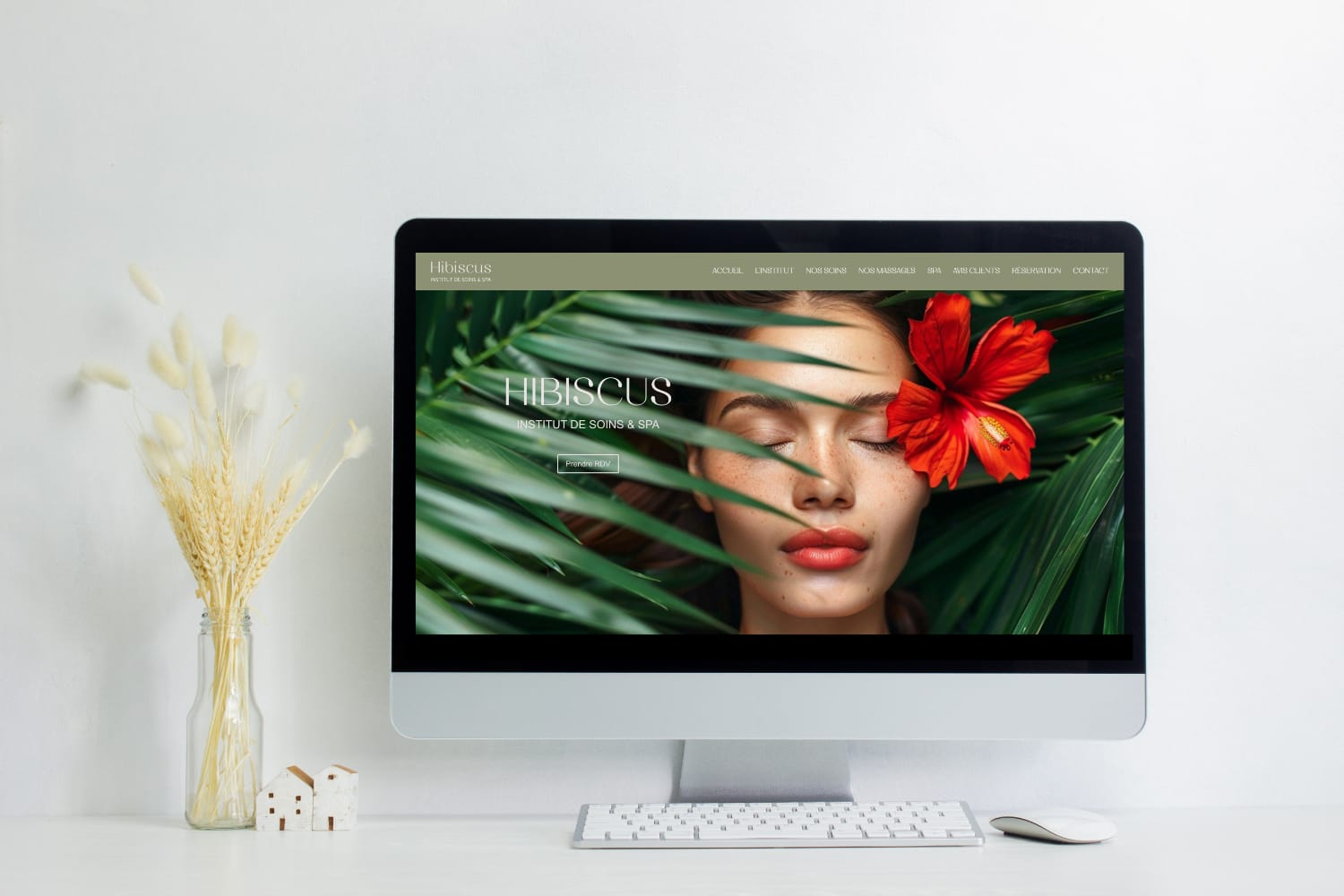 site-internet-Hibiscus-institut-soins-SPA-portfolio-glaz-studio Isabelle Le Gorju logo GLAZ Studio