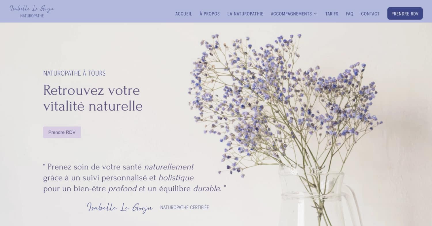 homepage-naturopathe-glaz-studio Isabelle Le Gorju logo GLAZ Studio
